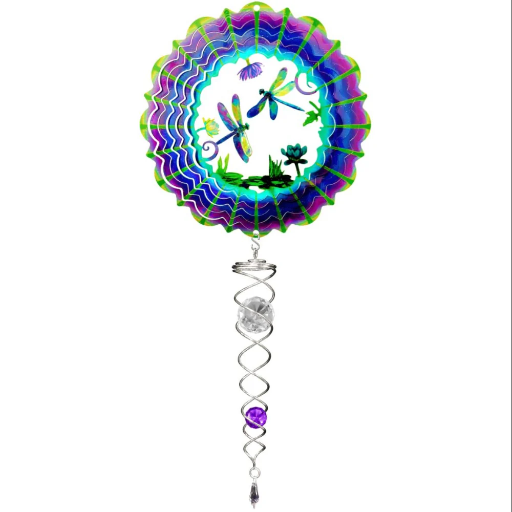 Spinfinity Stainless Steel Mini Wind Spinners w/ Twister Tail - 14" - Image 3
