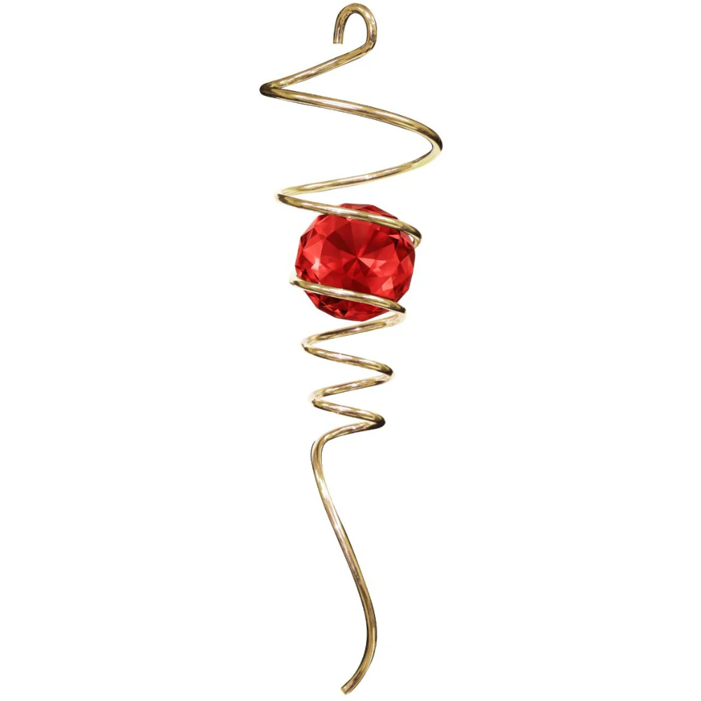 Spinfinity Stainless Steel Spiral Crystal Tail Hangers - 9" - Image 3