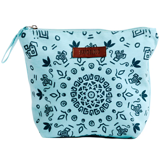 Sand Cloud Cotton Canvas Zipper Pouch - 7" x 9.5" - Image 2