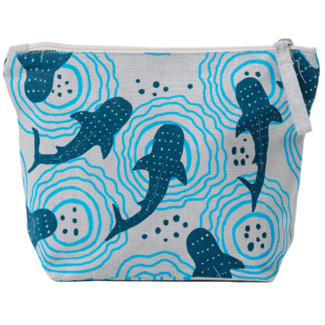 Sand Cloud Cotton Canvas Zipper Pouch - 7" x 9.5" - Image 5
